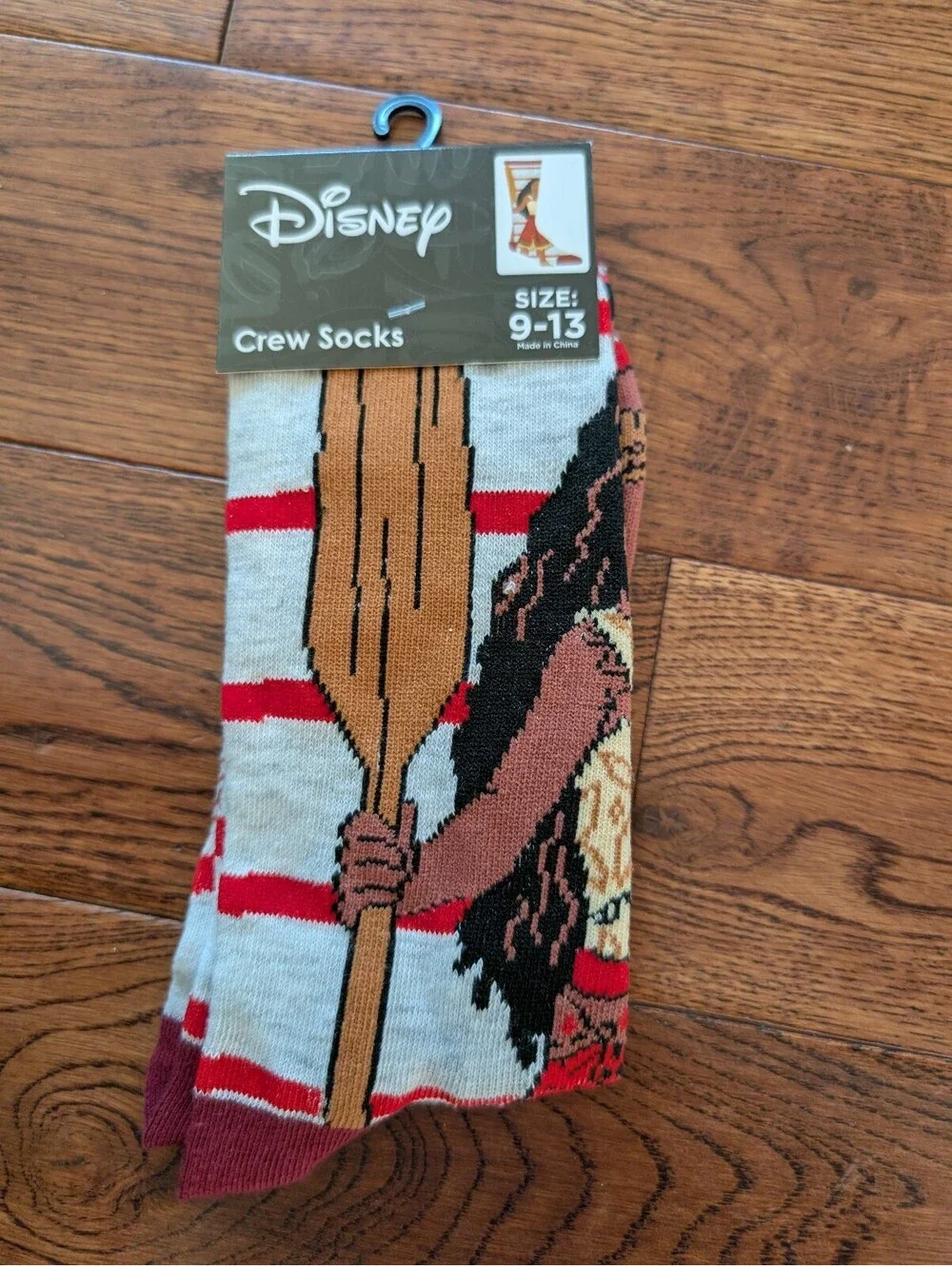 Disney Moana Crew Socks Men's Size 9-13 NWT